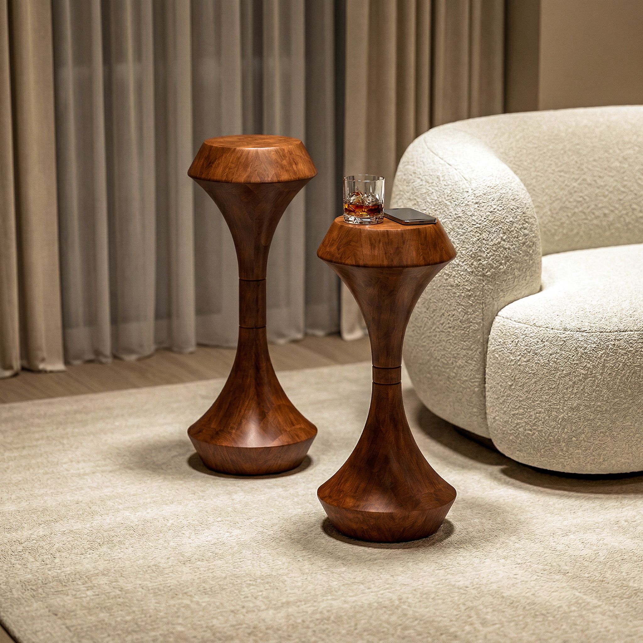 Conjunto Mesa Auxiliar Alteres Castanho